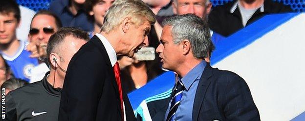 Arsenal manager Arsene Wenger and Chelsea boss Jose Mourinho