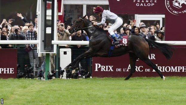 Treve wins the 2014 Arc at Longchamp