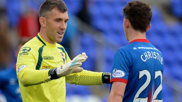 Mark Brown (left) was in fine form against Inverness