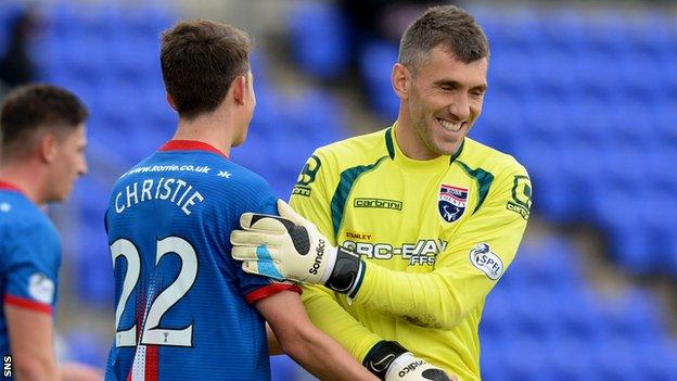 Mark Brown (right) was in fine form against Inverness