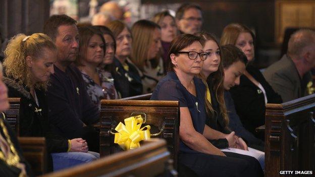 Barbara Henning at service in Salford