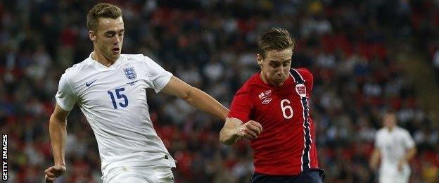 Calum Chambers of Arsenal and England