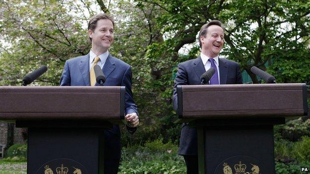 Nick Clegg and David Cameron