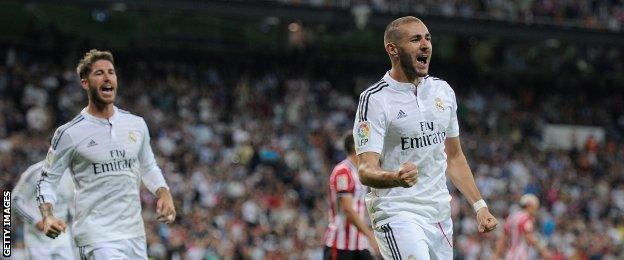 Karim Benzema (right)