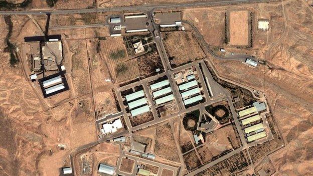 Satellite image of Parchin military complex near Tehran from 2004