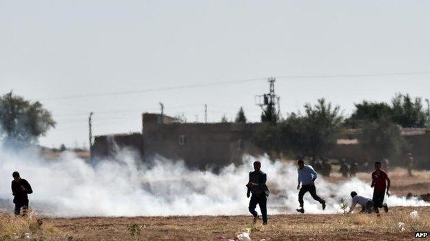Kurds clash with Turkish forces, 6 Oct