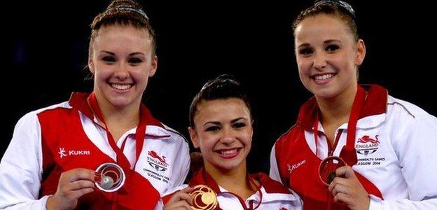 Ruby Harrold, Claudia Fragapane and Hannah Whelan