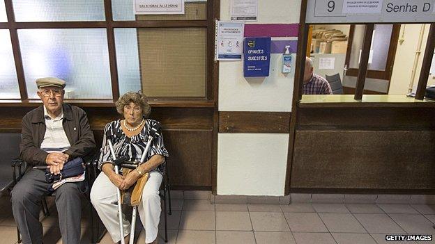 Portuguese hospital waiting room