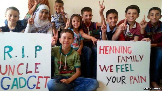 Syrian children tribute to Alan Henning