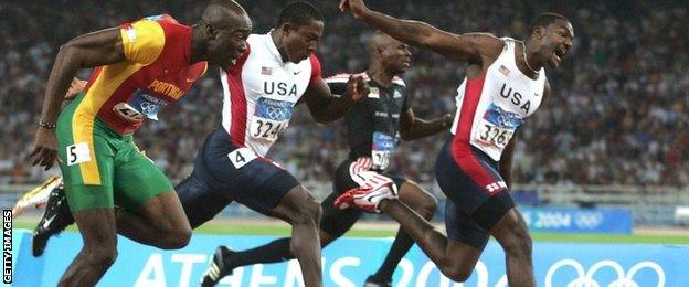 Justin Gatlin at the 2004 Athens Olympics