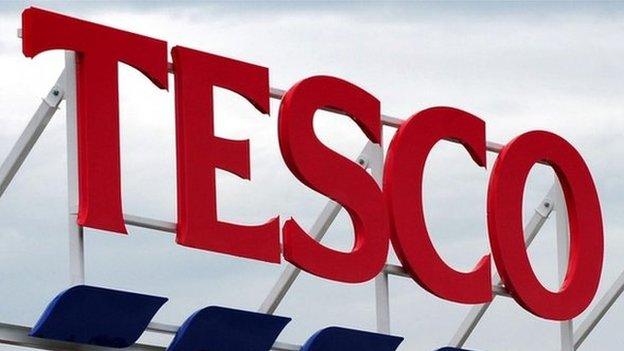 Tesco store sign