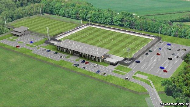 Artist's impression of new Cambridge City FC stadium