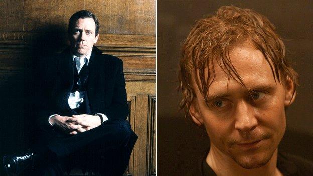 Hugh Laurie and Tom Hiddleston