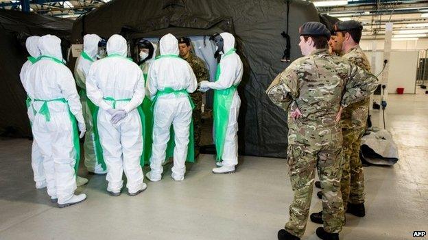 British army medics training to go to West Africa