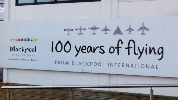 Sign at Blackpool Airport