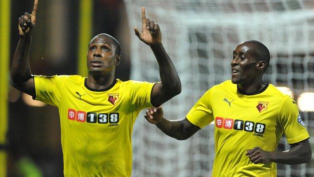 Oidon Ighalo and Lloyd Dyer