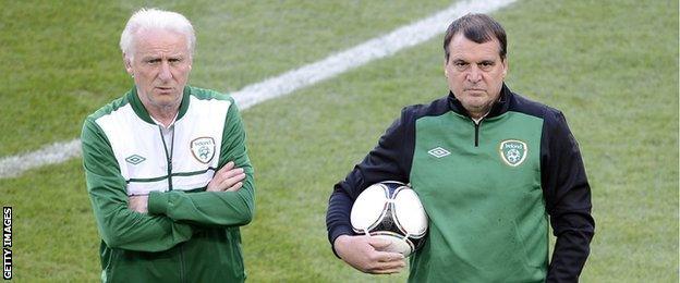 Marco Tardelli (right) alongside Giovanni Trapattoni