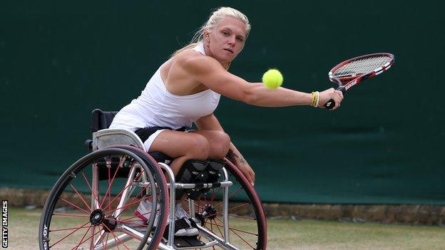 British wheelchair tennis player Jordanne Whiley