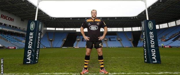 Wasps skipper James Haskell at the Ricoh