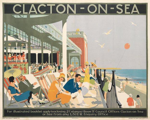 A rail poster of Clacton-on-Sea