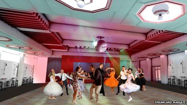 People dancing in event space