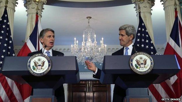 Philip Hammond and John Kerry