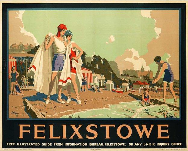 A rail poster of Felixstowe