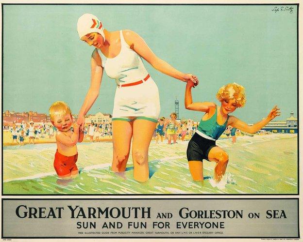 A rail poster of Great Yarmouth and Gorleston