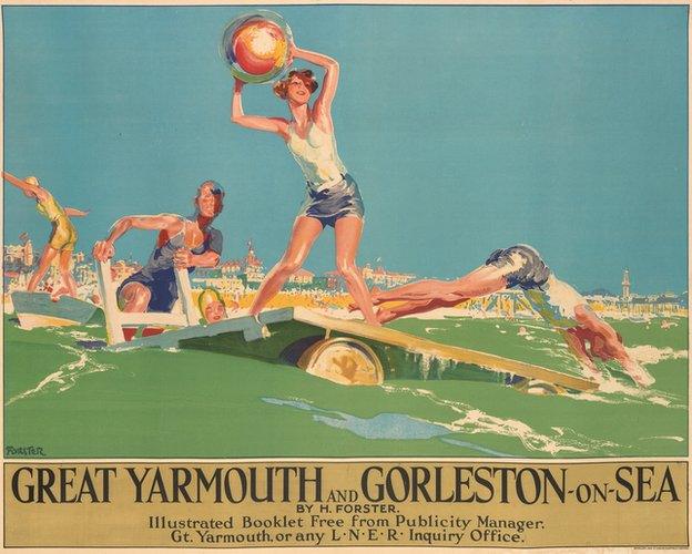 A rail poster of Great Yarmouth and Gorleston