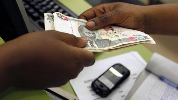 Mobile phone payment system Mpesa