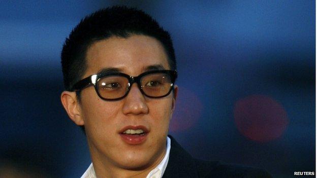 Hong Kong actor Jaycee Chan arrives at the Hong Kong Film Awards in this 19 April 2009 file photo.