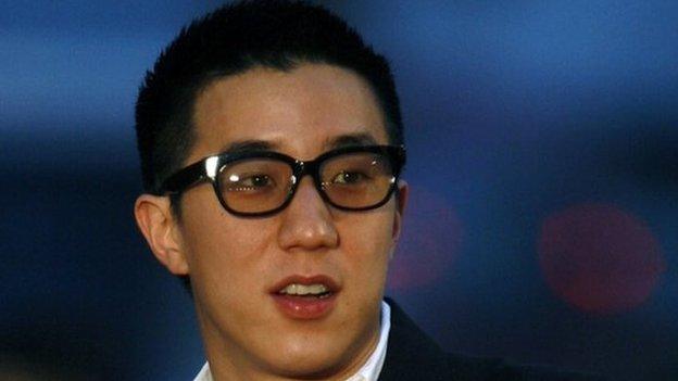 Hong Kong actor Jaycee Chan arrives at the Hong Kong Film Awards in this 19 April 2009 file photo.