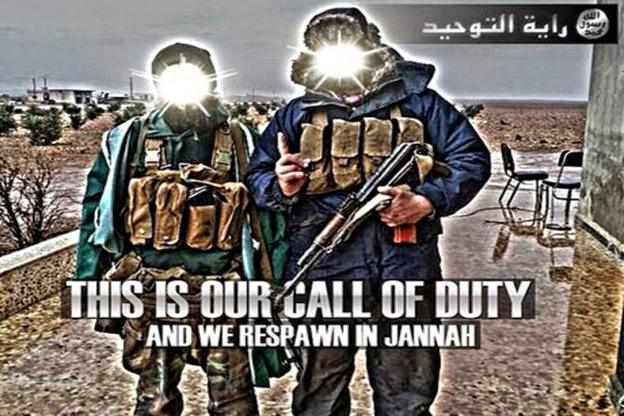 "Call of Duty"-style Jihadist poster