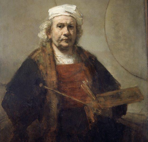 Self Portrait with Two Circles, about 1665-9 - Kenwood House, The Iveagh Bequest, English Heritage, London