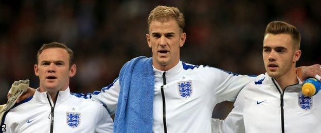 Wayne Rooney, Joe Hart and Calum Chambers