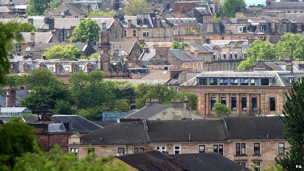 Rooftops in Glasgow