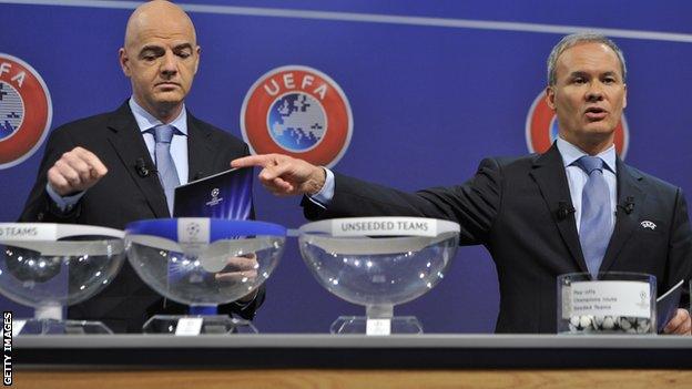 A Champions League draw takes place