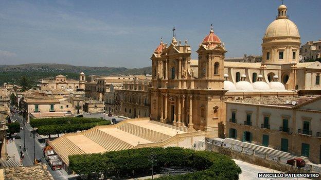 The cathedral in Siracusa