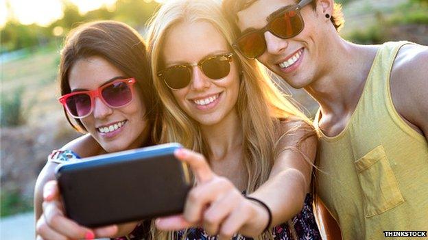 A group of friends taking a selfie