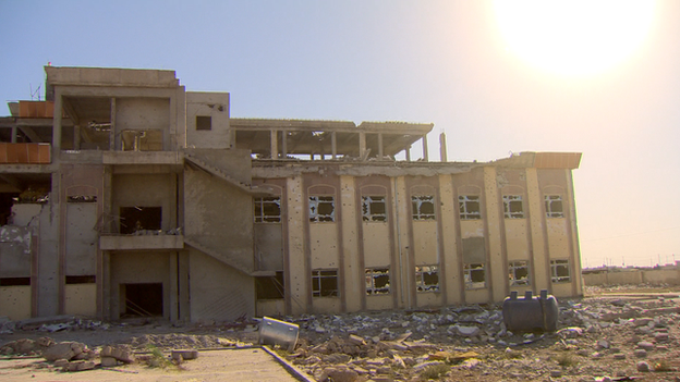 Bombed hospital in Rabia