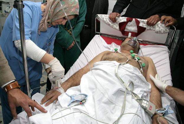 Qader was wounded in a suicide car bomb at the police headquarters in Kirkuk, in February 2013 - an attack in which 30 people died