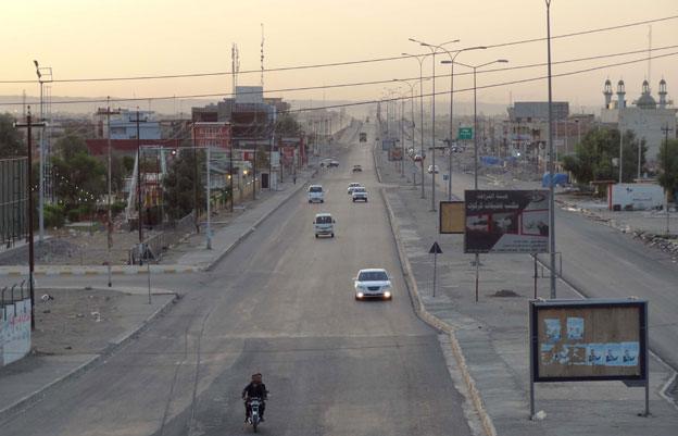 The streets of Kirkuk on 1 October 2014