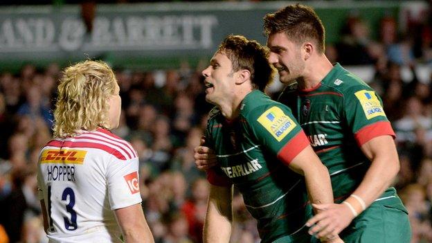 Leicester Tigers celebrate