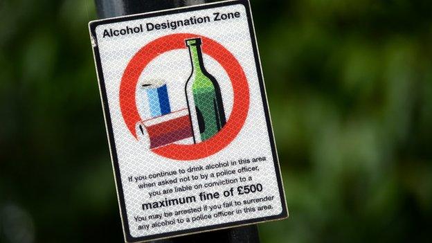 Alcohol restriction sign