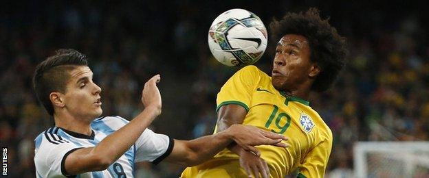 Brazil beat Argentina 2-0 in Beijing