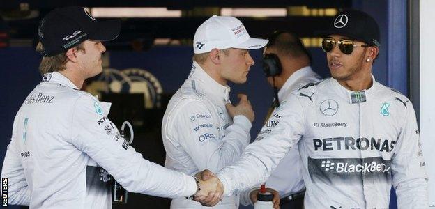 Hamilton and Rosberg