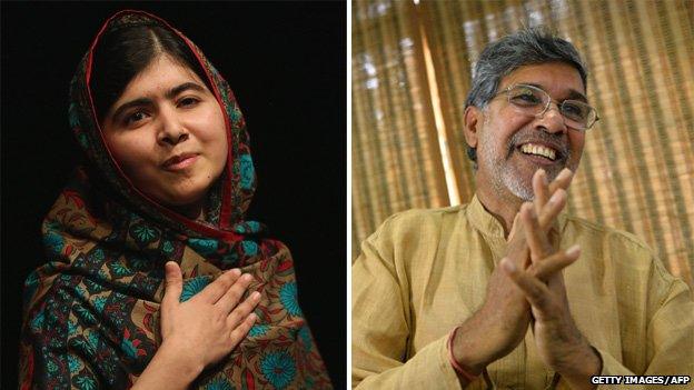 Malala Yousafzai and Kailash Satyarthi