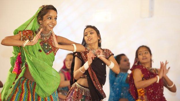 Indian dancers at Diwali 2013