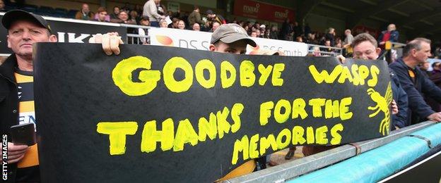 Wasps fans say goodbye as the club prepares to move to Coventry