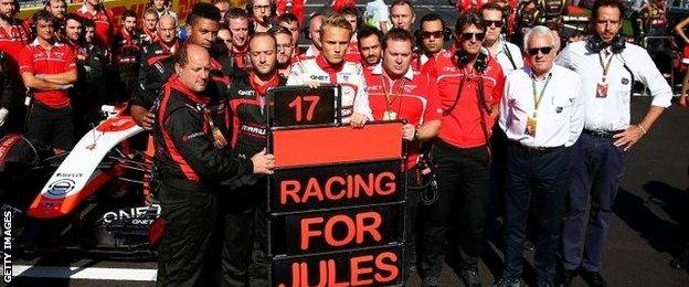 marussia team at the russian gp